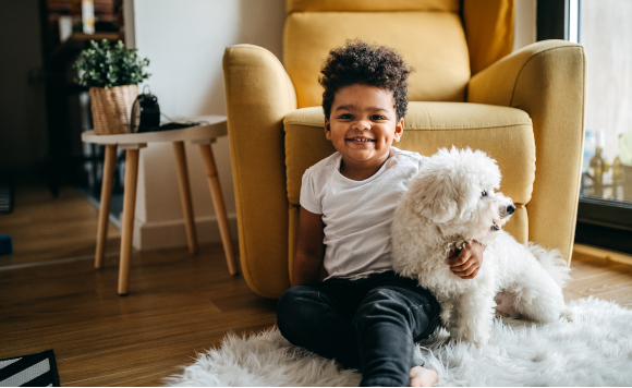 Girl with dog