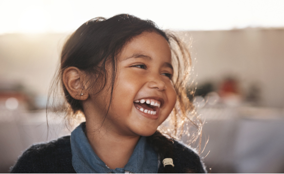 Young girl smiling